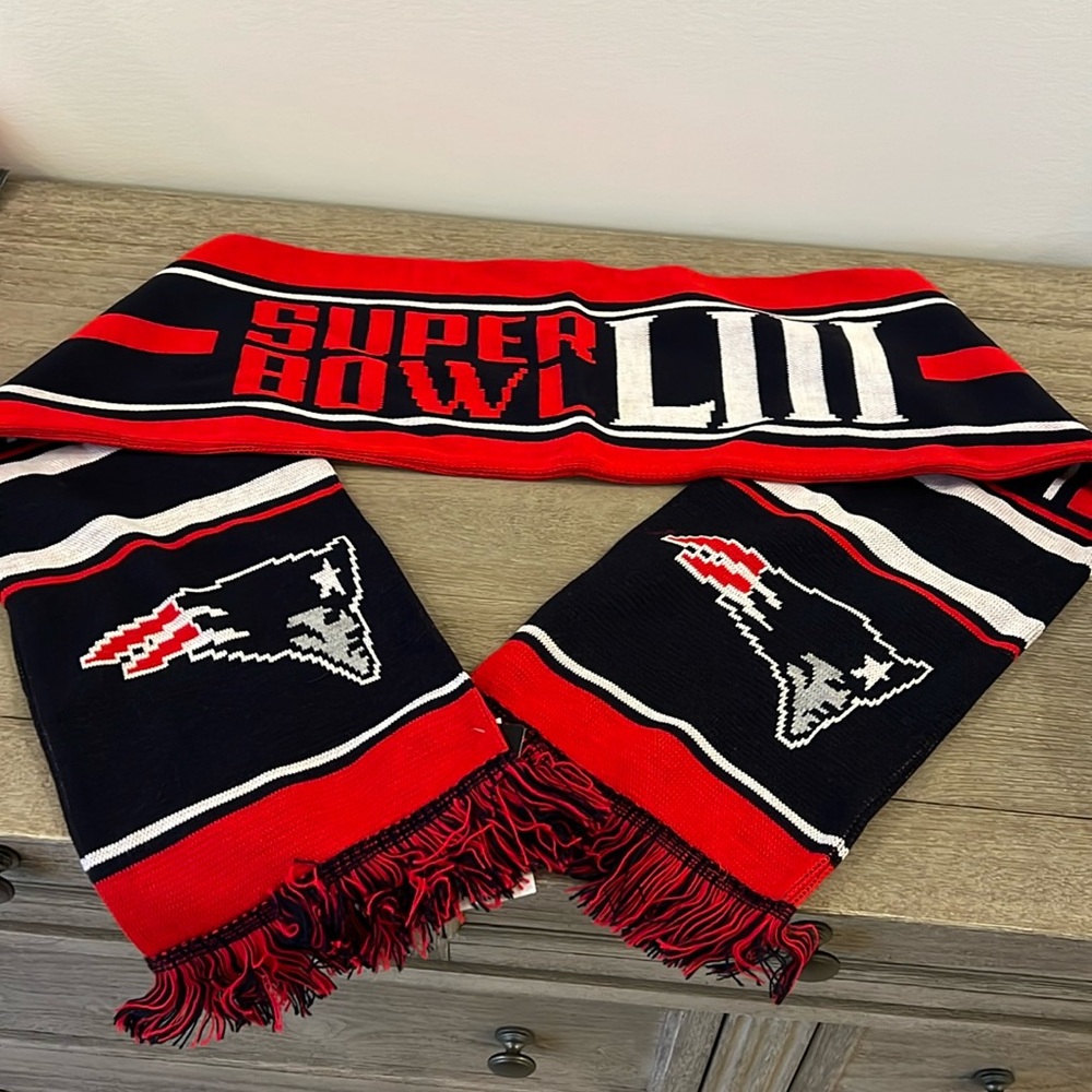 NWT NFL New England Patriots Super Bowl LIII Scarf